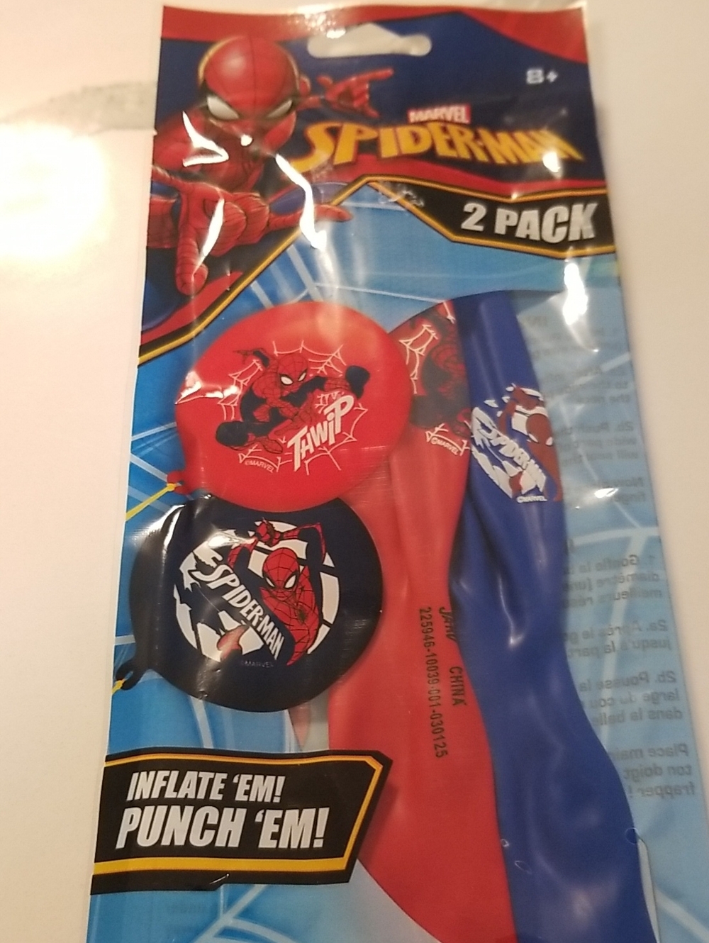 Marvel Spider-man Punch  Balloons 2-Pack